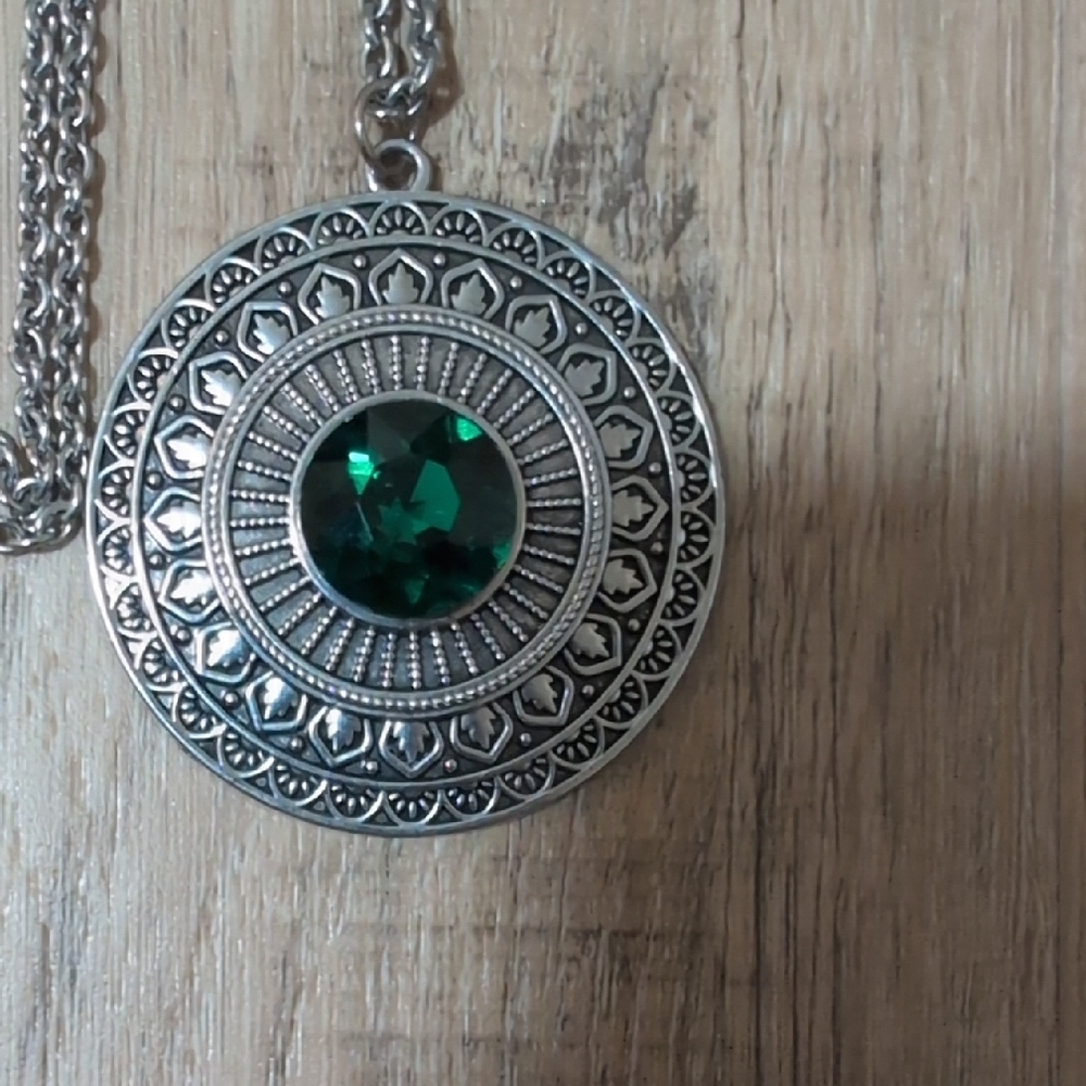 Faux Emerald Amulet